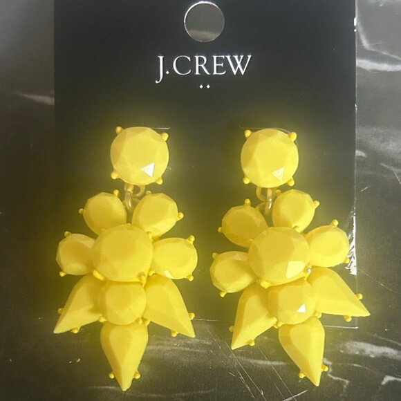 J. Crew yellow opaque statement dangle earrings--SOLD OUT on J.Crew site - Picture 2 of 9